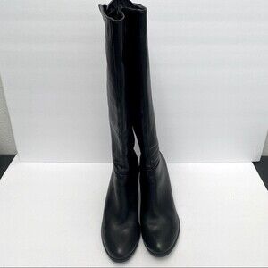 Me too Harlow Black Leather Over the Knee Boots Size 9 1/2